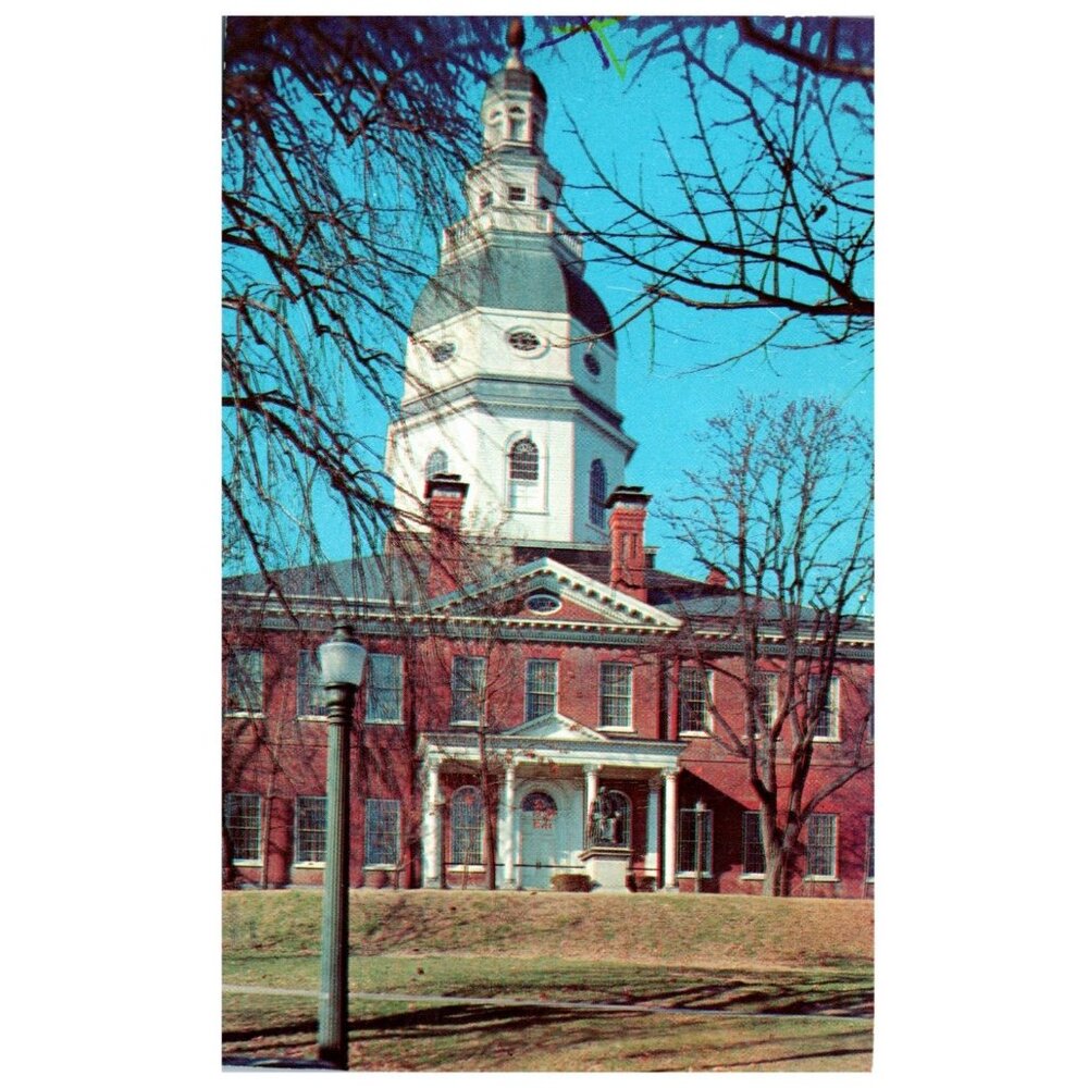 Postcard Chrome era State House Annapolis Maryland built in 1772